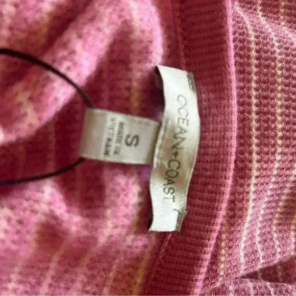 Ocean +Coast Women’s Pink & White Striped Long sleeve. Small. NWT. - Picture 4 of 4